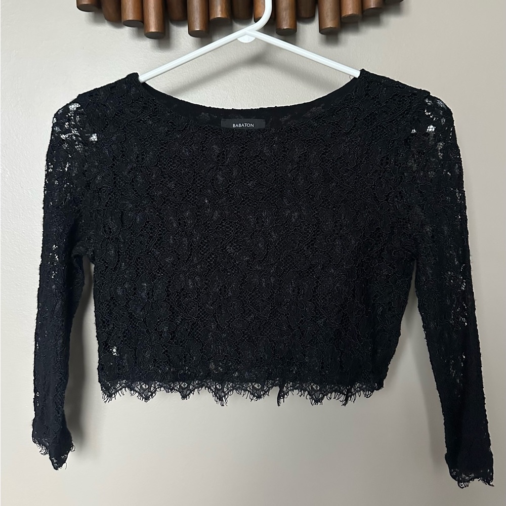 *SOLD* Babaton Elegant Black Lace Crop Top
